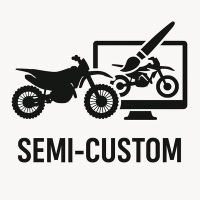 MOTOCROSS - ENDURO - MOTARD - KIT GRAFICHE SEMI PERSONALIZZATE