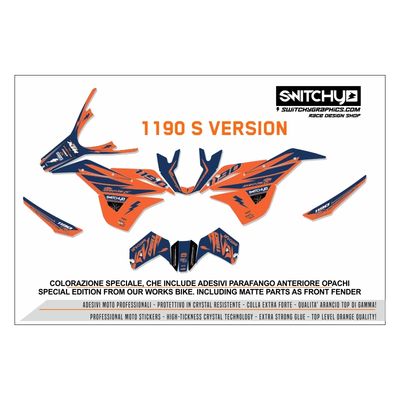 KIT GRAFICHE KTM 1190 ADVENTURE - WORKS LITE BLUE