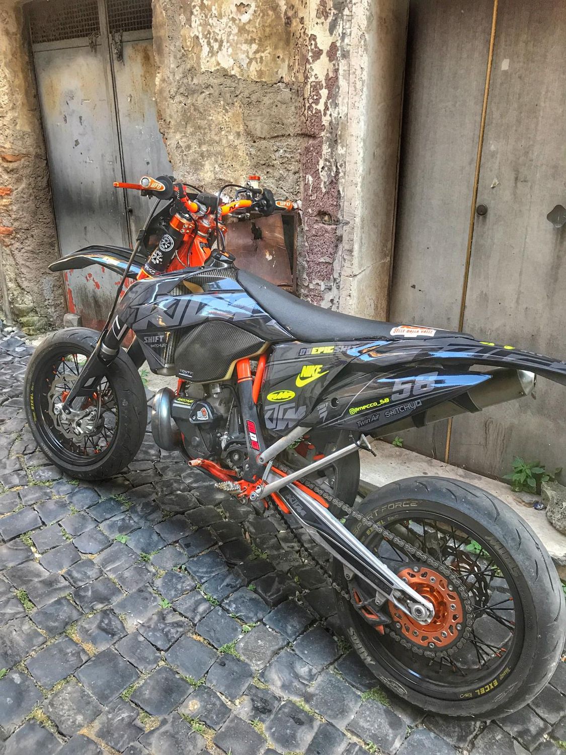 KIT GRAFICHE KTM EXC 2014 - 2016 - BK NEON