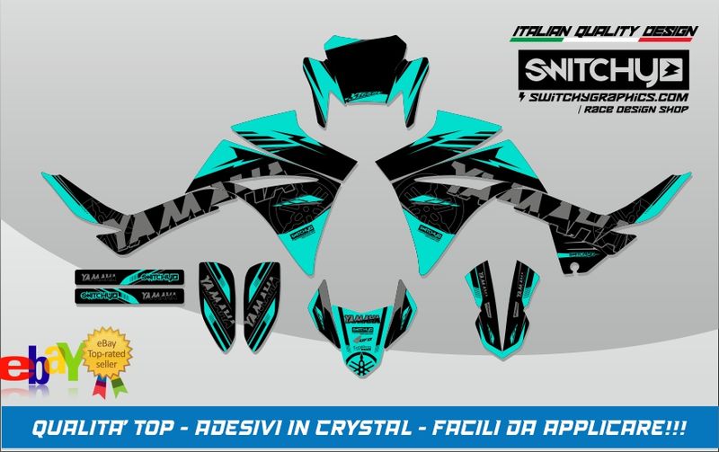 KIT GRAFICHE YAMAHA XT 660 X 2004 - 2006 - SIDE 02 TEAL