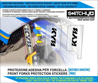 KIT GRAFICHE YAMAHA TENERE T7 - 2019 2024 - COVER STELI FORCELLA KYB