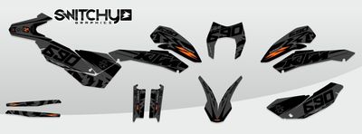KIT GRAFICHE KTM SMC 690 2007 - 2011 - PHANTOM BLACK