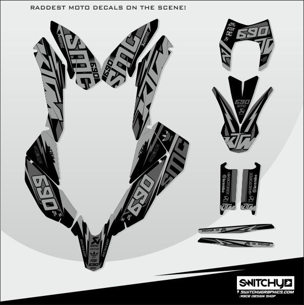 KIT GRAFICHE KTM SMC 690 2007 - 2011 - STEALTH BOLT