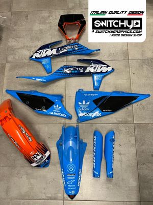 KIT GRAFICHE KTM EXC 2020 - 2023 - VINTAGE BLUE