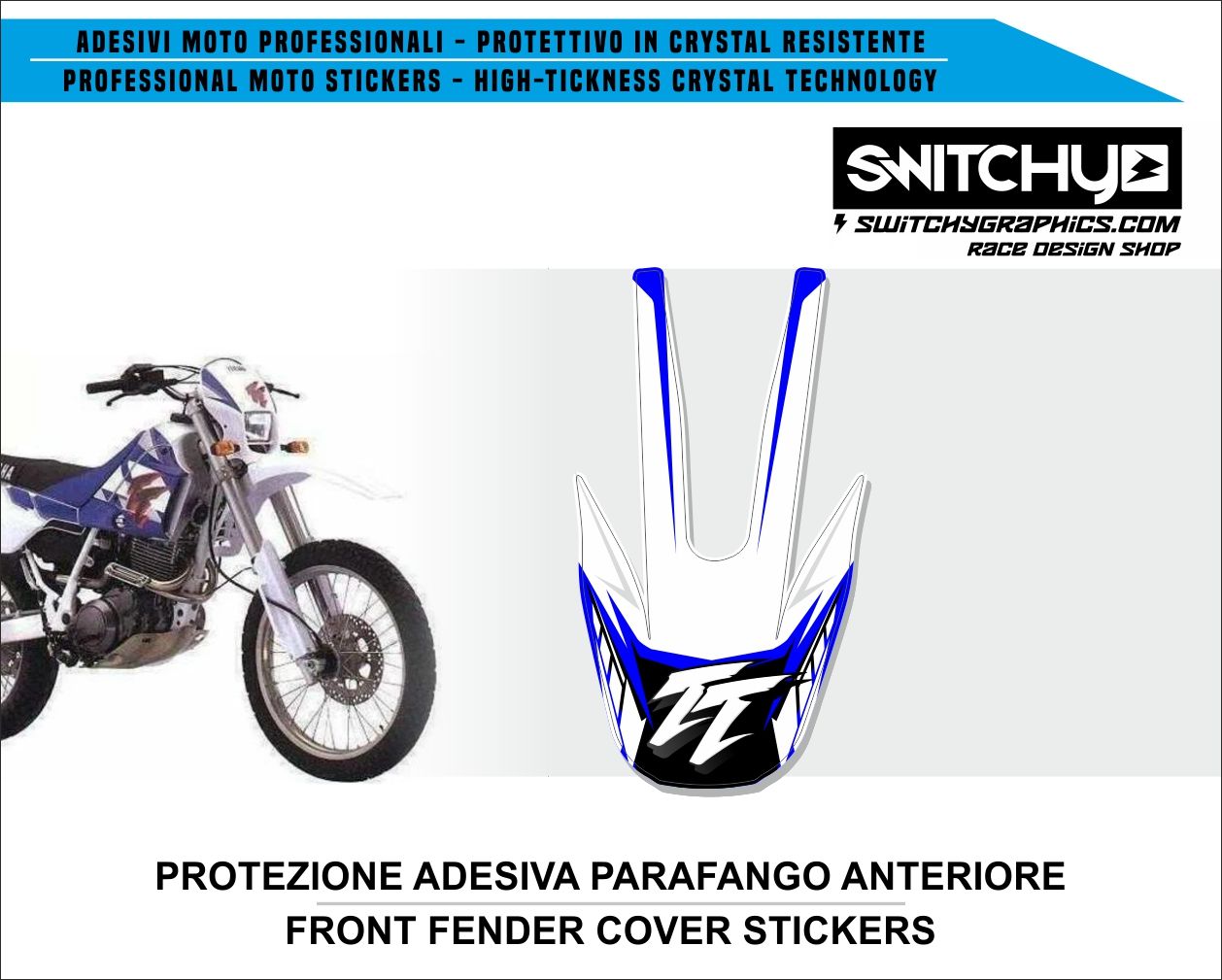 YAMAHA TT 600 E/S - ADESIVI PARAFANGO  ANTERIORE