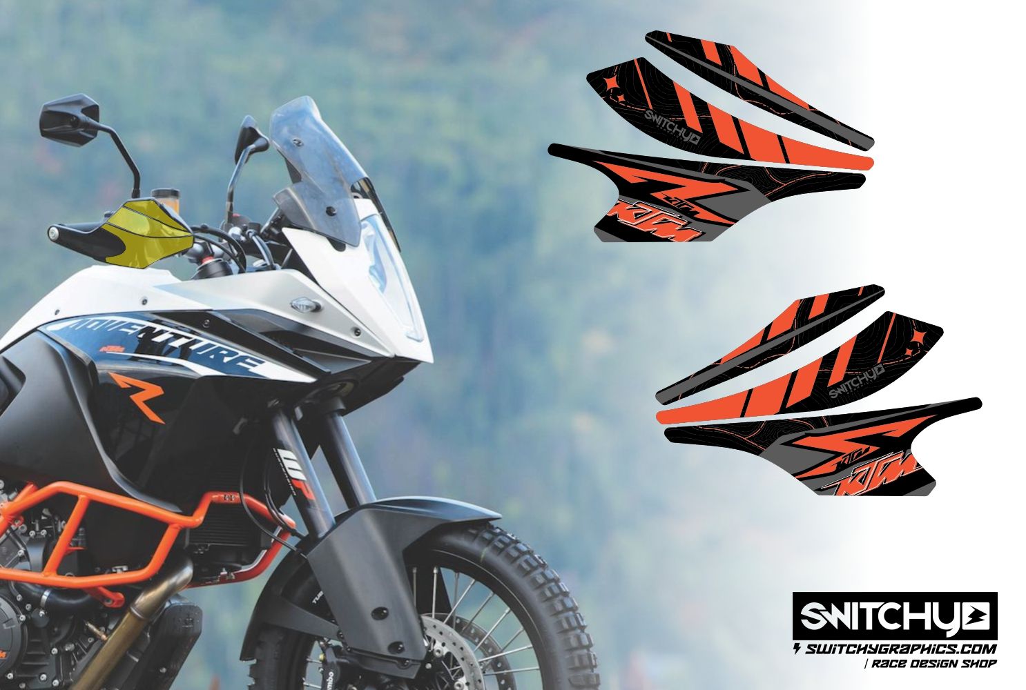 COMPATIBLE HANDGUARDS STICKERS FOR KTM 1190 ADVENTURE S/R 2013 - 2016