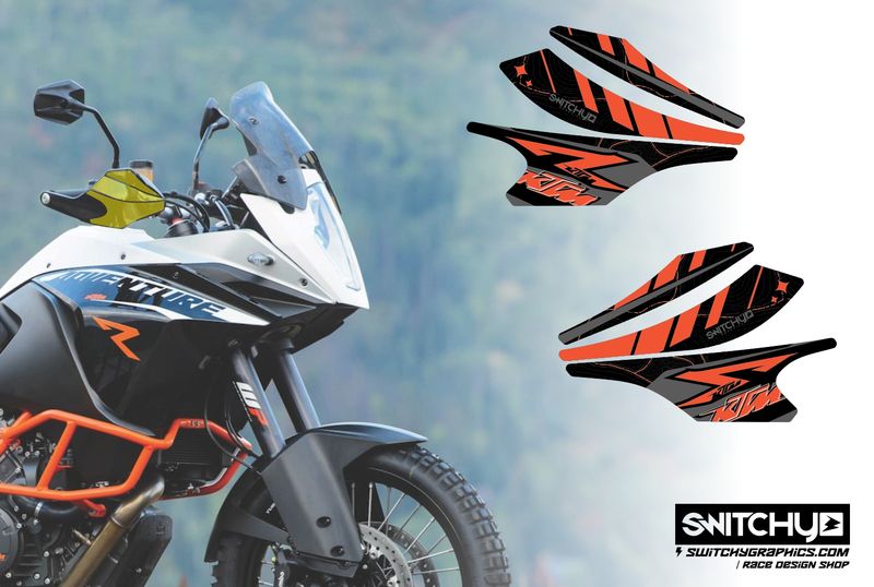 COMPATIBLE HANDGUARDS STICKERS FOR KTM 1190 ADVENTURE S/R 2013 - 2016