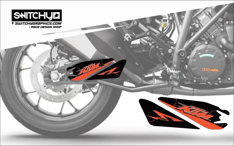 COMPATIBLE SWINGARM STICKERS FOR KTM 1190 ADVENTURE S/R 2013 - 2016