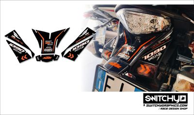 COMPATIBLE TAIL SECTION STICKERS FOR KTM 1090 ADVENTURE R 2017 - 2019