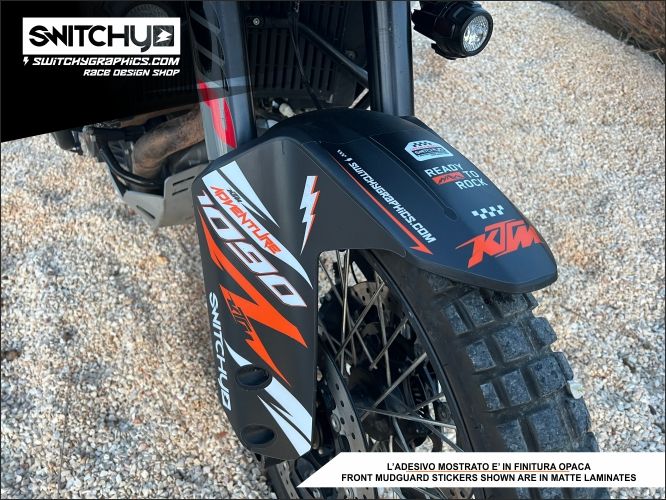 FRONT MUDGUARD STICKERS COMPATIBLE WITH KTM 1090 ADVENTURE R 2017 2019