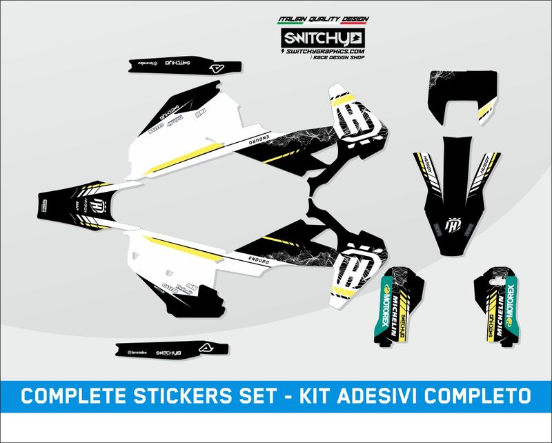 KIT GRAFICHE HUSQVARNA TE FE 150 250 300 350 450- BLACK