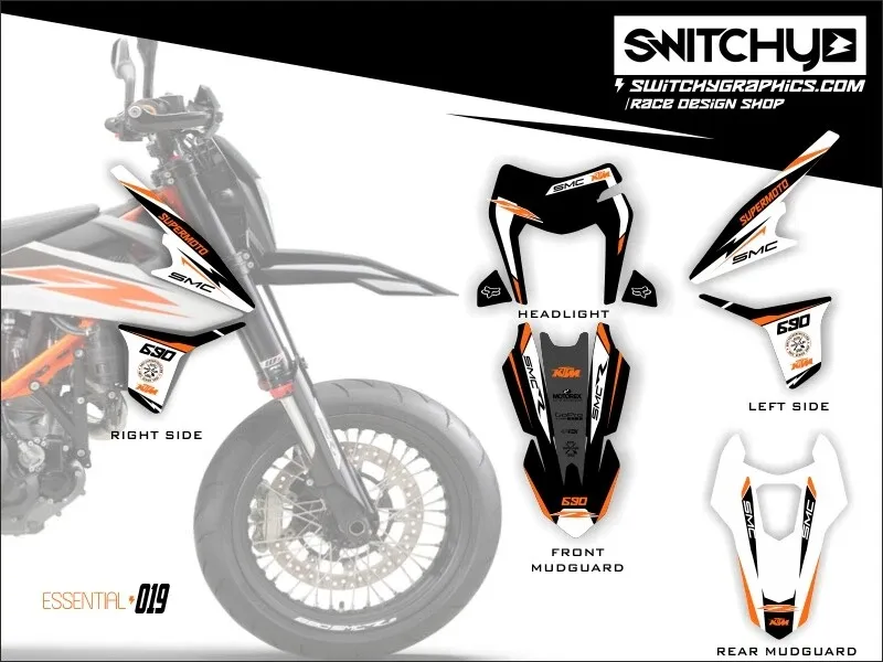 KIT GRAFICHE KTM SMC-R 690 2019 - 2024 - ESSENTIAL 019