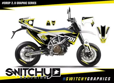KIT GRAFICHE HUSQVARNA 701 SUPERMOTO - DROP BLACK