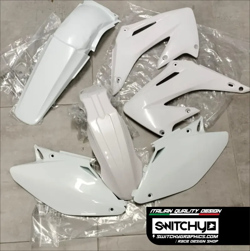 Kit Plastiche Carene Hm Cre 50 2003 2004 2005 Derapage Bianco