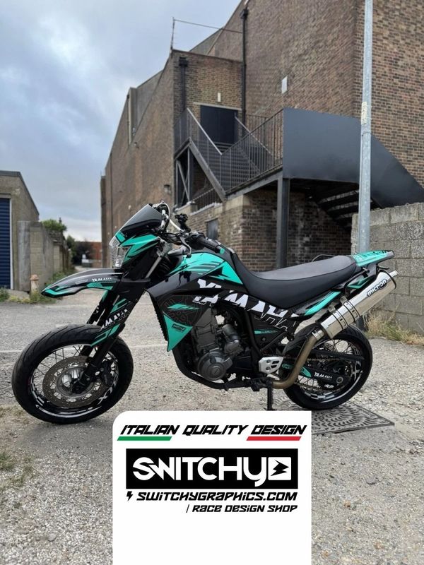 KIT GRAFICHE YAMAHA XT 660 X 2004 - 2006 - SIDE 02 TEAL