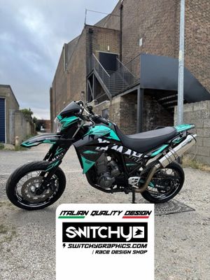 KIT GRAFICHE YAMAHA XT 660 X 2004 - 2006 - SIDE 02 TEAL KIT GRAFICHE YAMAHA XT 660 X 2004 - 2006 - SIDE 02 TEAL