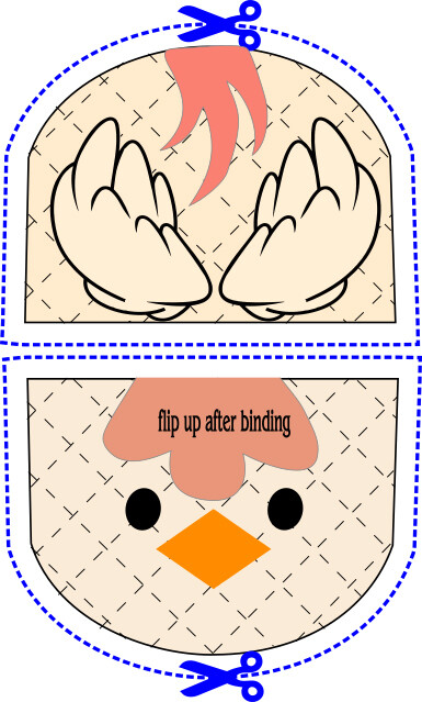 Chicken animal oven mitt sewing machine pattern and tutorial