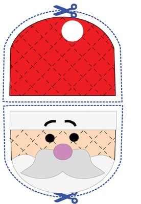 Santa animal oven mitt sewing machine pattern and tutorial