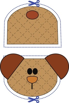 Bear animal oven mitt sewing machine pattern and tutorial