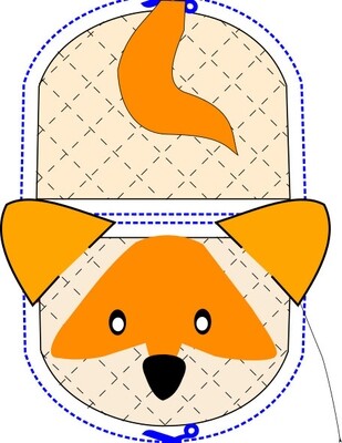 Fox animal oven mitt sewing machine pattern and tutorial