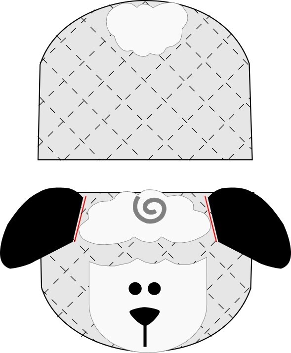 Lamb animal oven mitt sewing machine pattern and tutorial