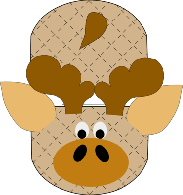Moose animal oven mitt sewing machine pattern and tutorial