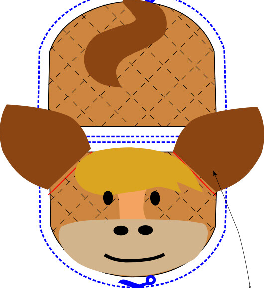 Horse animal oven mitt sewing machine pattern and tutorial