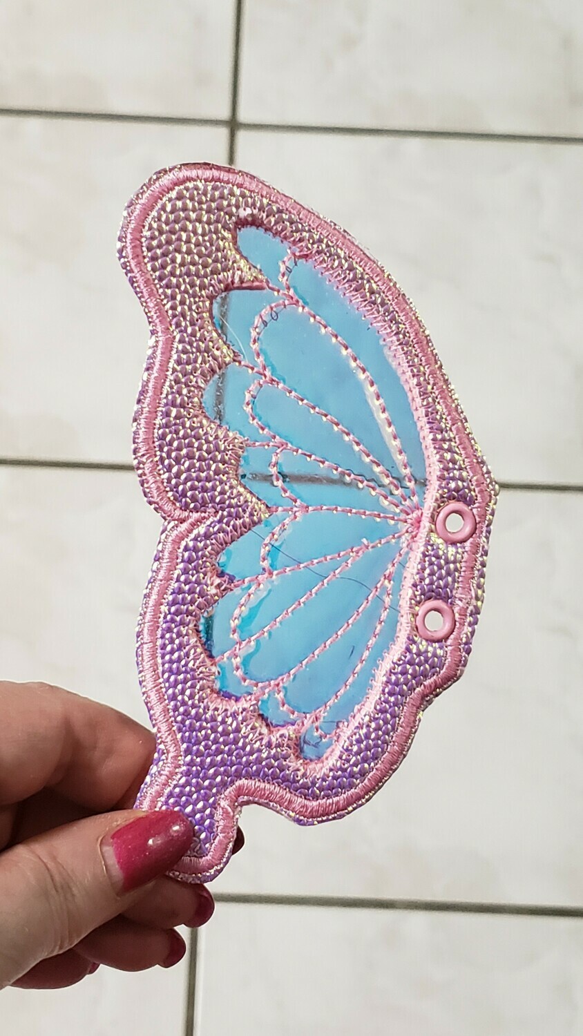 Butterfly 5 inch shoe wings with transparent centers