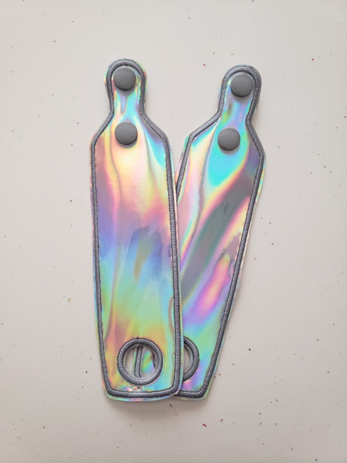 Basic strip Toe guards in holographic silver rts