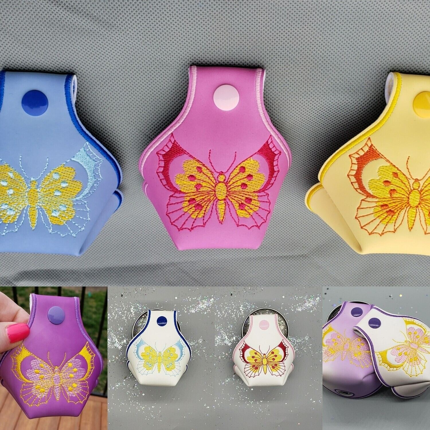 Butterfly Toe guards in color change fabrics as pictured rts
