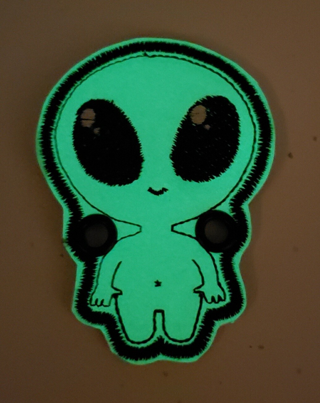 Alien chibi style glow skate/shoe lace accessory - glow fabric