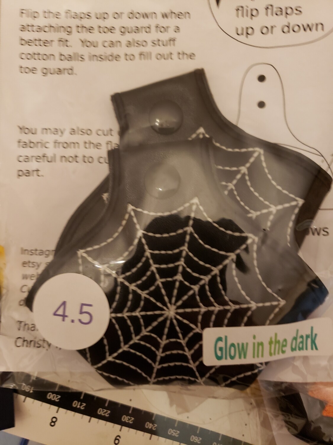 spiderweb glow web Toe guards sm