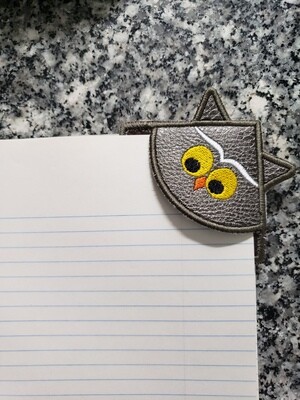 Owl corner bookmark ith machine embroidery design file