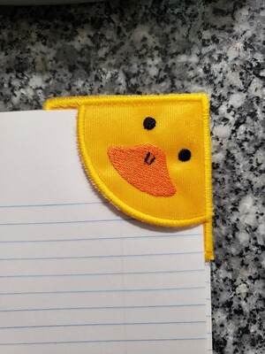 Duck corner bookmark ith machine embroidery design file