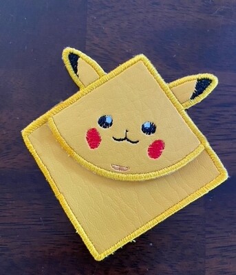 Pikachu corner bookmark ith machine embroidery design file