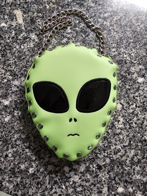 Alien medium size in the hoop 3d riveted purse machine embroidery file