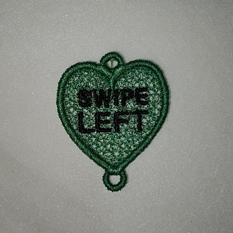 Conversation Hearts Snarky set 3 Freestanding lace machine embroidery design 7 different designs for earrings, pendants, bracelets and  charms