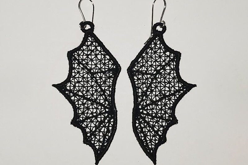 Bat wings Freestanding lace machine embroidery design embroidery machine files