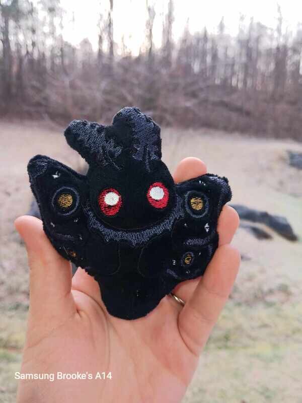 Mothman  softie stuffie plush in the hoop machine embroidery digital embroidery machine files ith