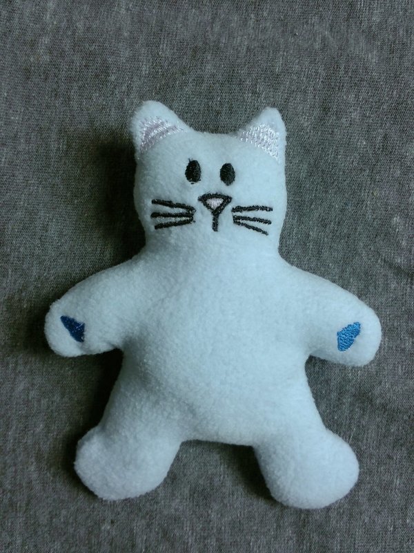 Kitty Cat stuffie in the hoop embroidery design
