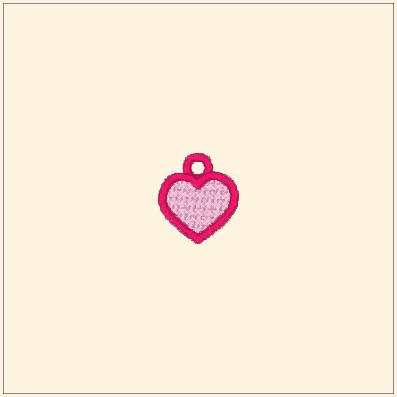 Lace heart charm