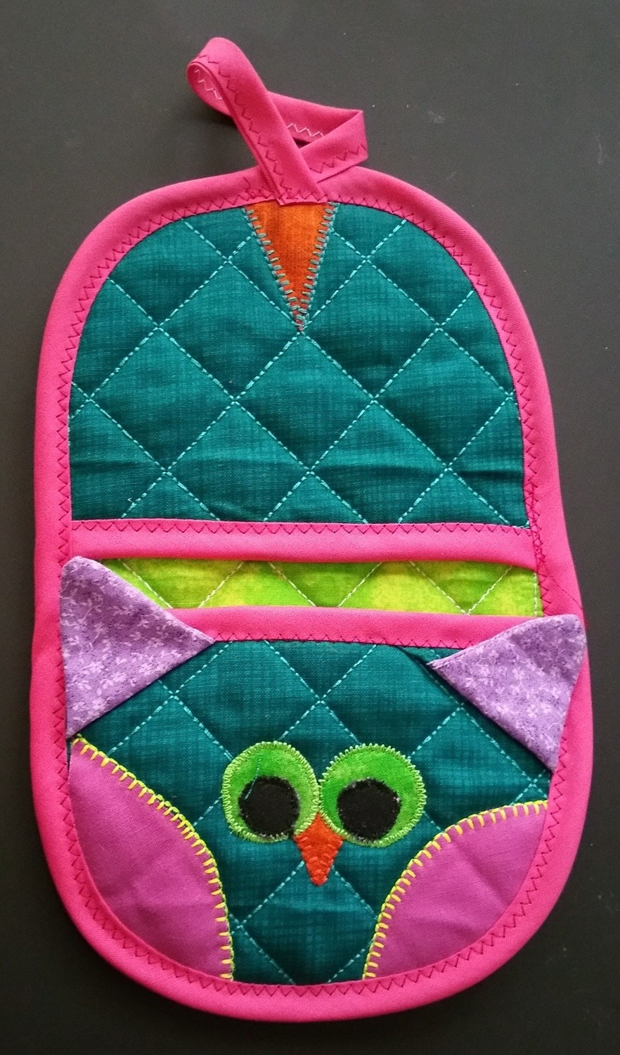 Owl animal oven mitt sewing machine pattern and tutorial