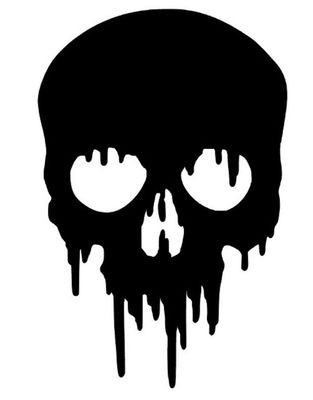 Licking Dropping Skull and bones on heat transfer