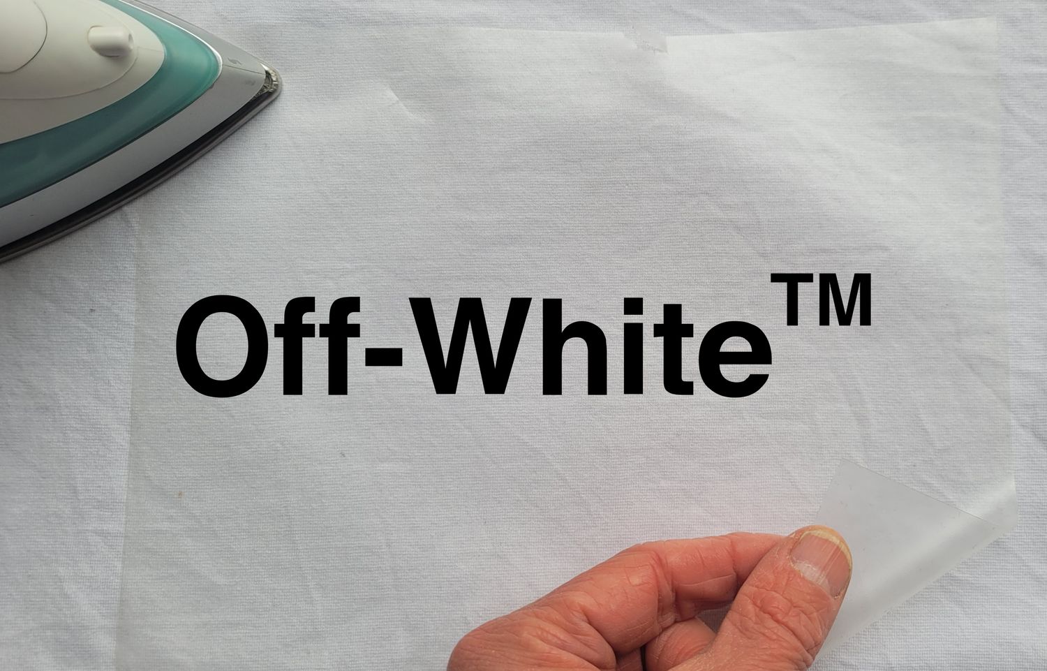 Off White Iron-On Patch (HTV Transfer)