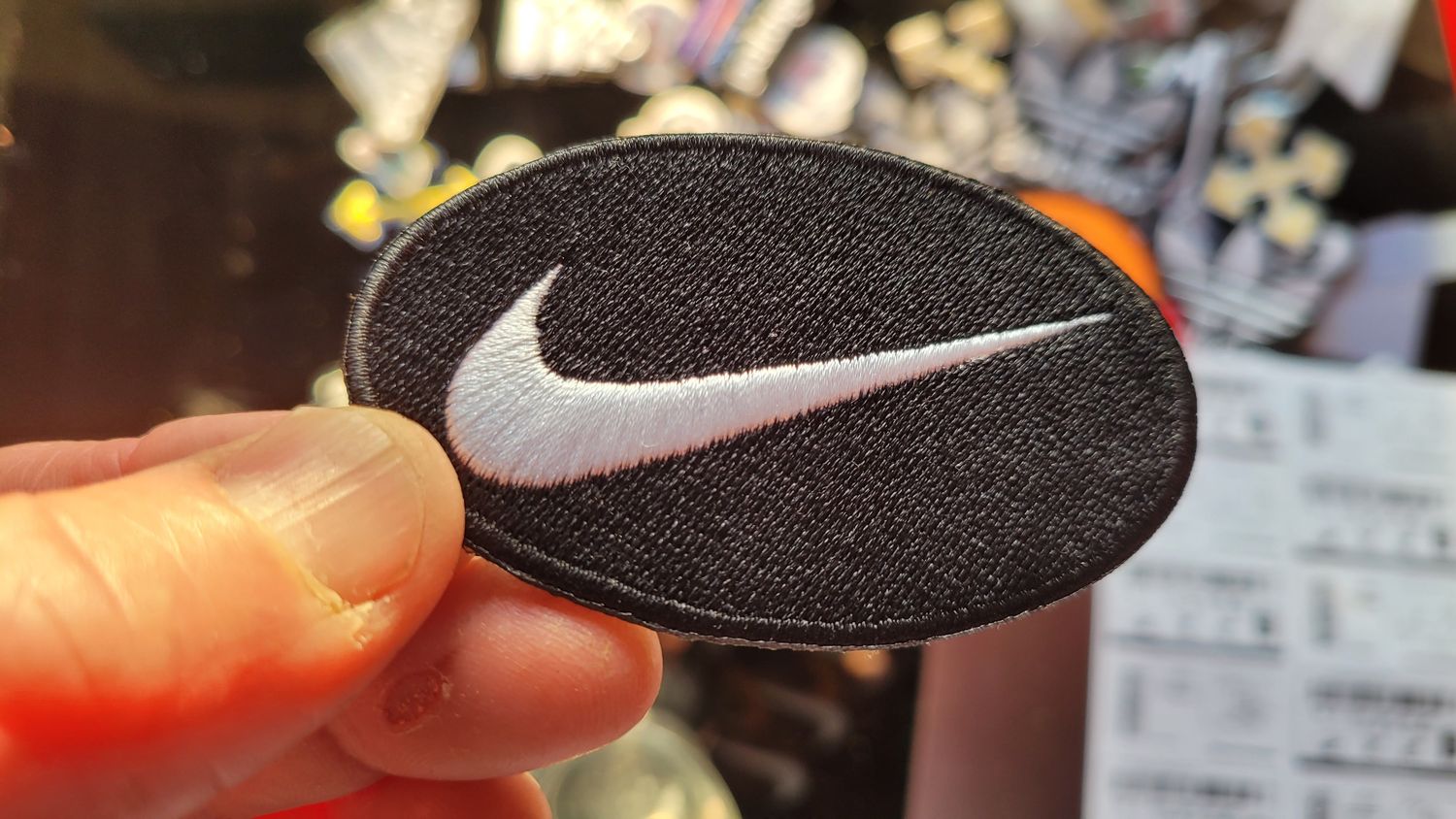Nike Logo Oval Embroidered Iron-On Patch