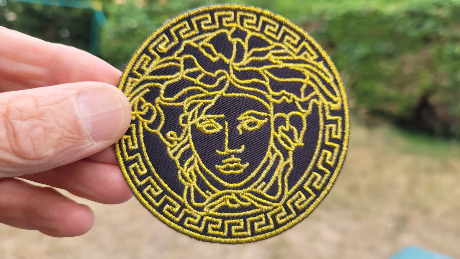 Versace Logo Embroidered Iron-On Patch