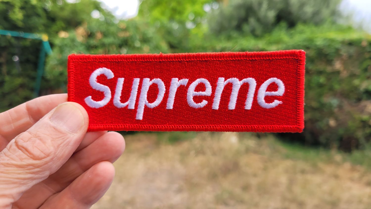 Supreme Logo Embroidered Iron-On Patch