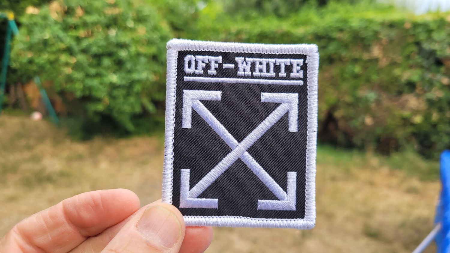 Off White Logo Embroidered Iron-On Patch
