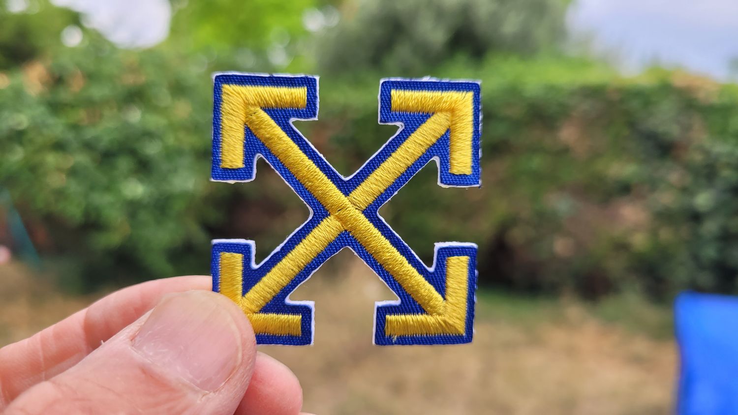 Off White Logo Embroidered Iron-On Patch