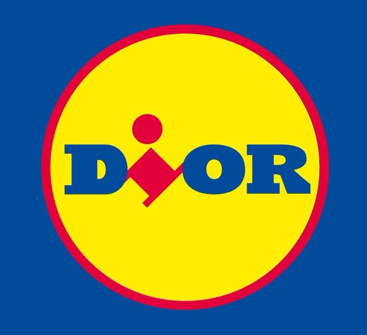 Dior x Lidl Logo Iron-On Patch – Full-Color Print